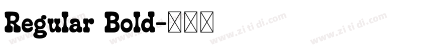Regular Bold字体转换